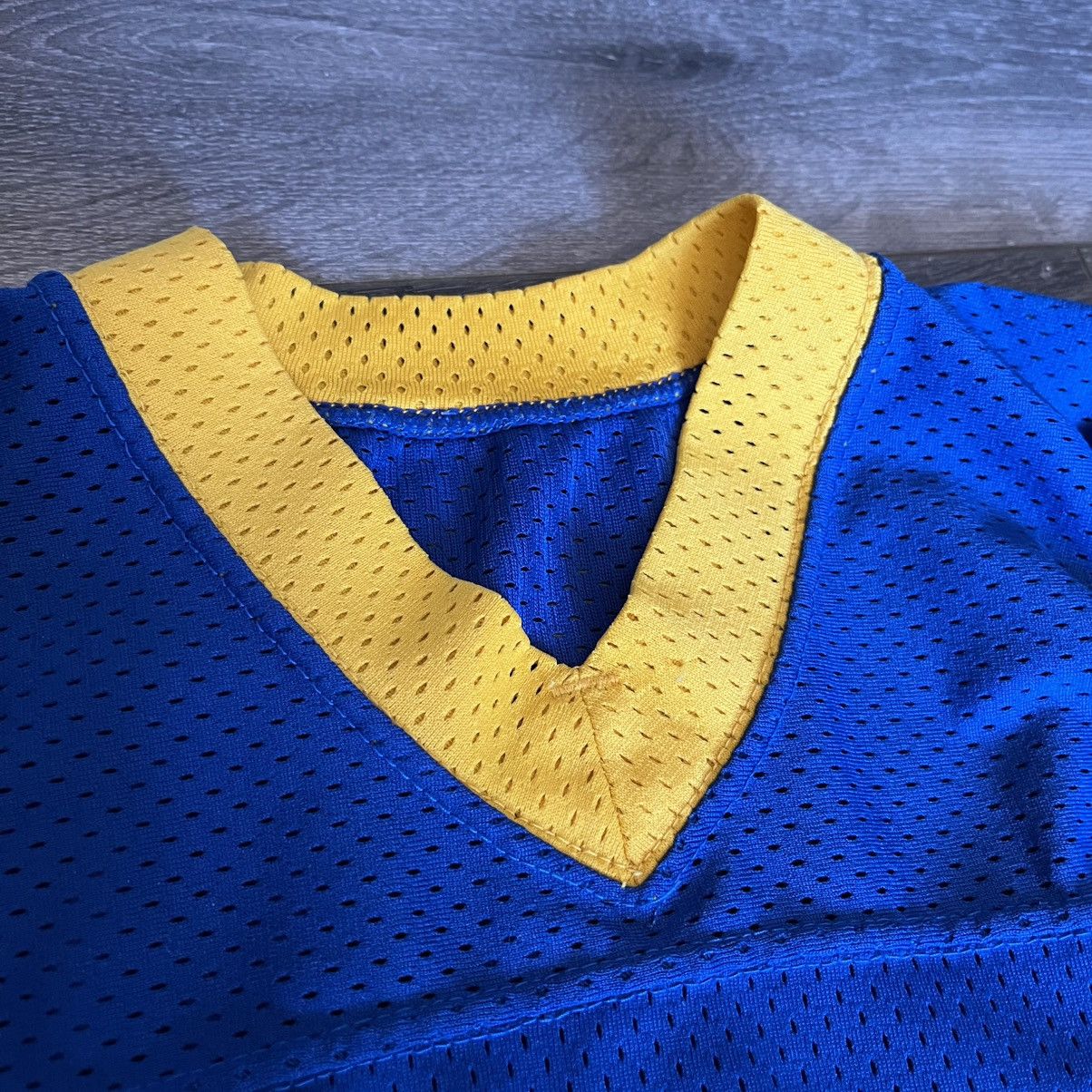 MacGregor × Vintage True Vintage 1960s Sand Knit Blue Yellow Football Jersey #74 Size US L / EU 52-54 / 3 - 8 Thumbnail