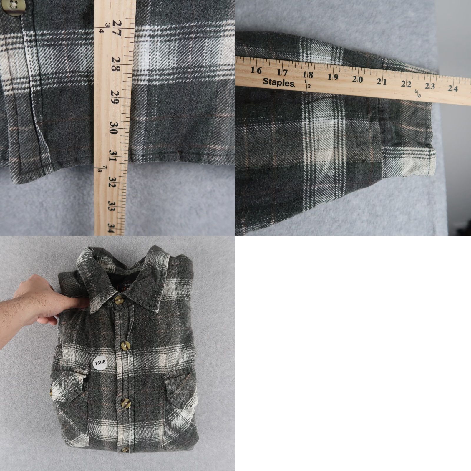 Vintage VINTAGE Cascade Plaid Quilted Lined Gray White Flannel Mens M Medium Shirt Mens Casual Workwear 80s 90s Classic Outdoor Button-Up Size US M / EU 48-50 / 2 - 8 Thumbnail