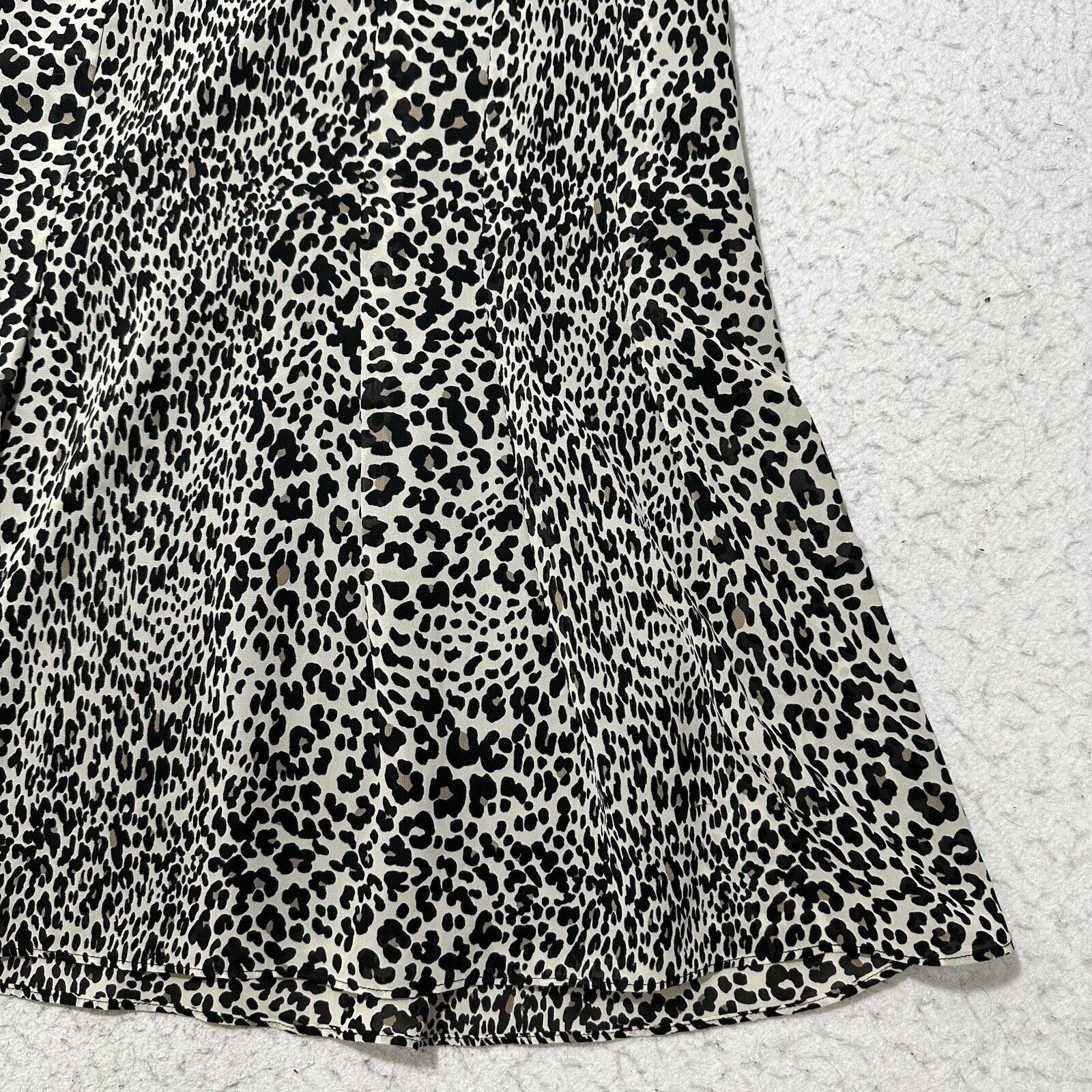 Other Worthington Women's 14 Black White Leopard Print Skirt Lined Size 36" / US 14 / IT 50 - 4 Thumbnail