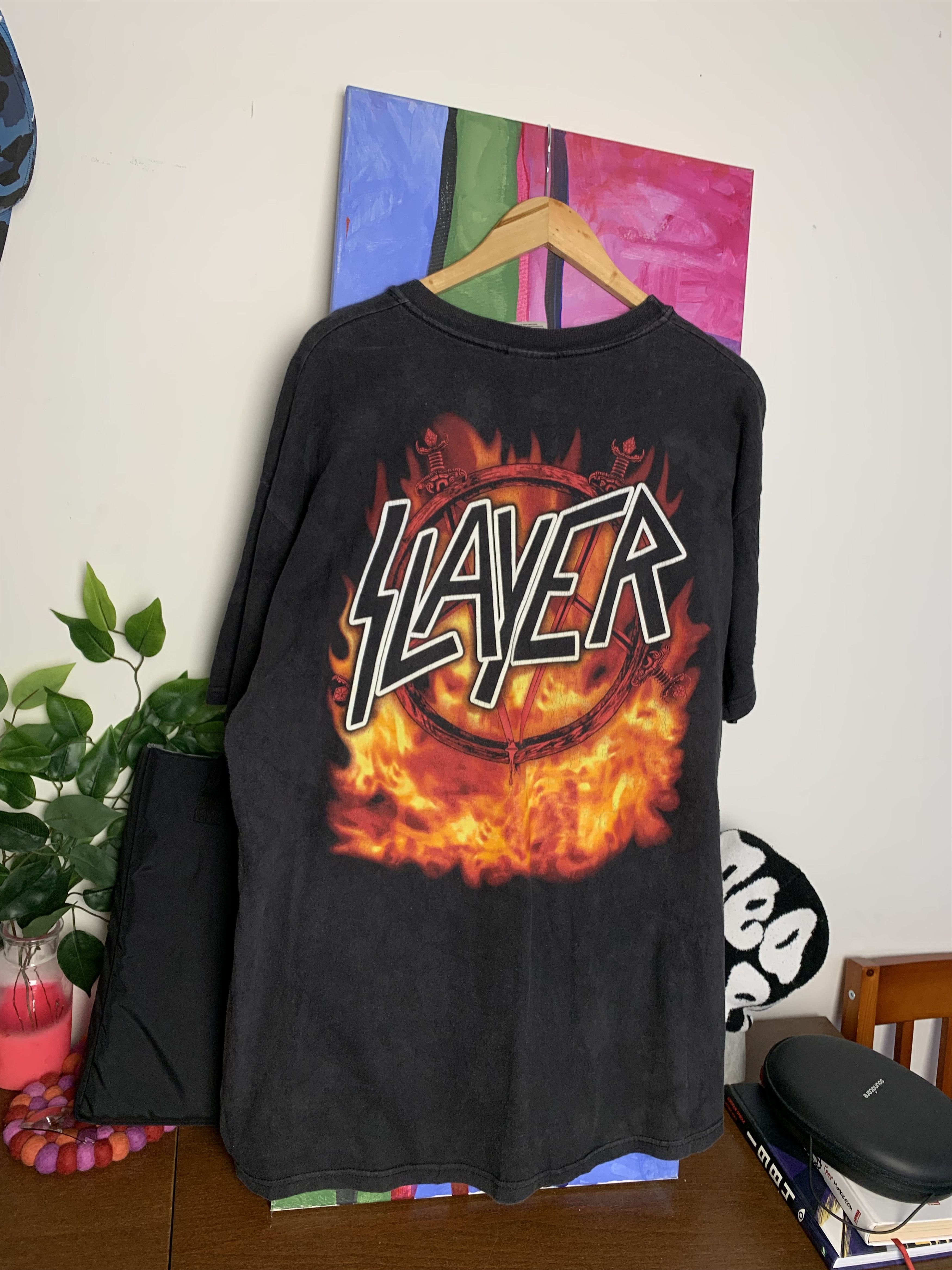 Band Tees Vintage Slayer AOP 1996 Winterland Tag Crazy Tee Size US XL / EU 56 / 4 - 10 Thumbnail