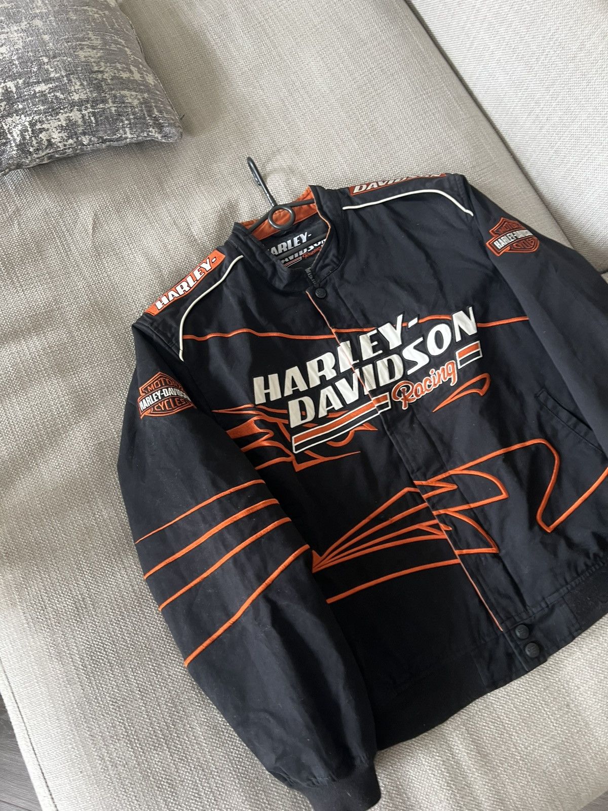 Harley Davidson × Vintage Vintage 💥 Harley Davidson Racing Jacket Size US XL / EU 56 / 4 - 8 Thumbnail