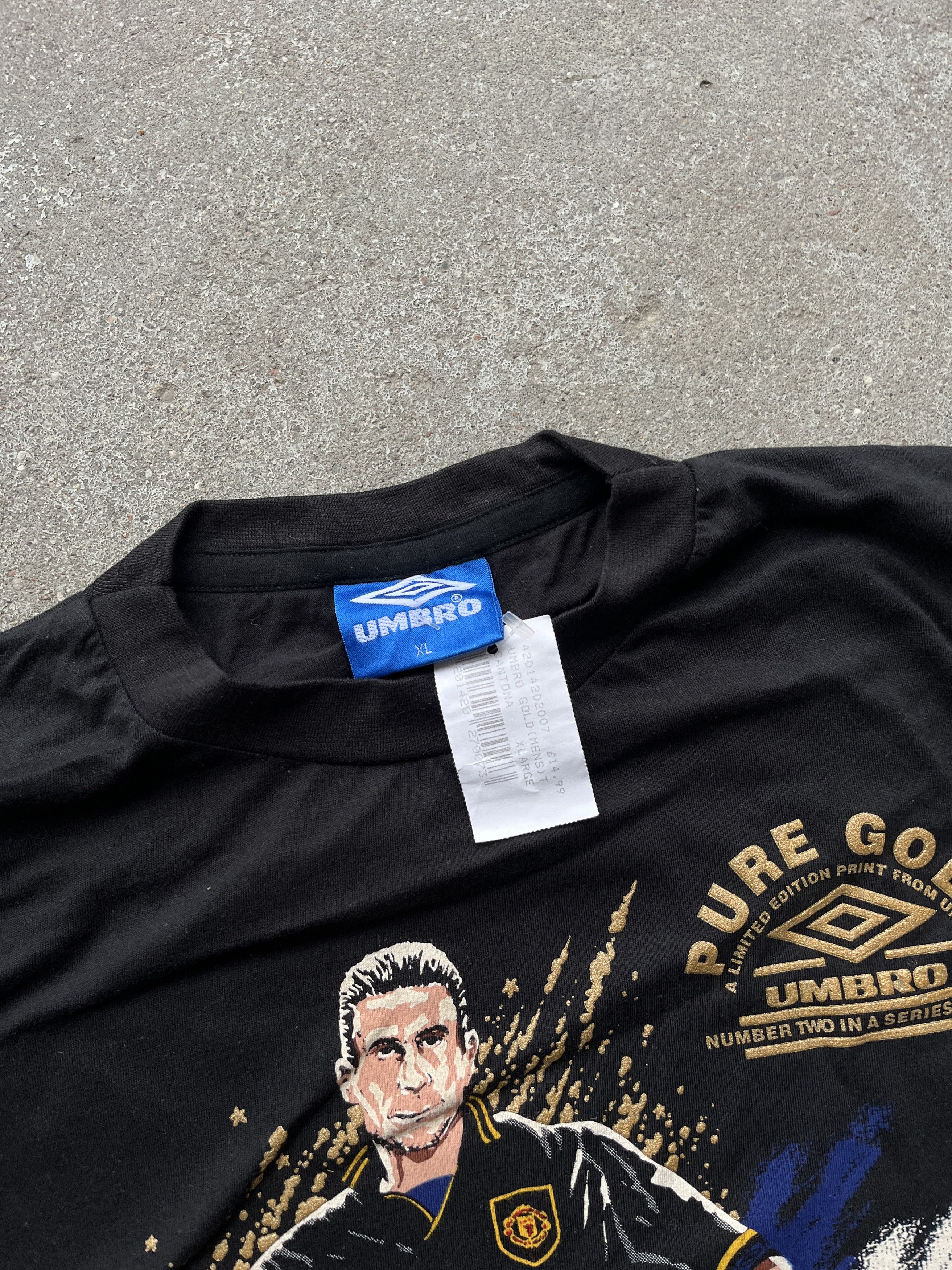 Umbro Eric Cantona Manchester United Umbro “Pure Gold” limited tee Size US XL / EU 56 / 4 - 4 Thumbnail