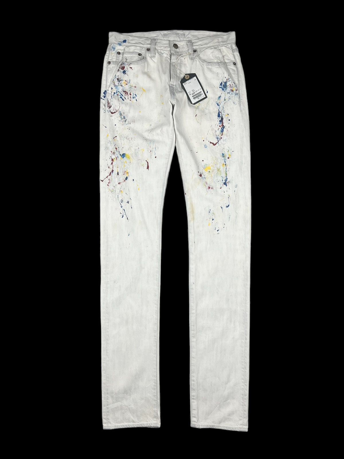 Maison MIHARA YASUHIRO Sample Miharayasuhiro Paint Splatter Denim Size US 32 / EU 48 - 1 Thumbnail