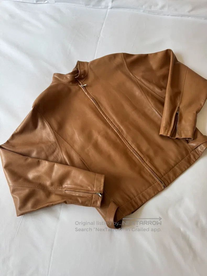 Hermes Leather Jacket Leather Biker Jacket Lamb Leather