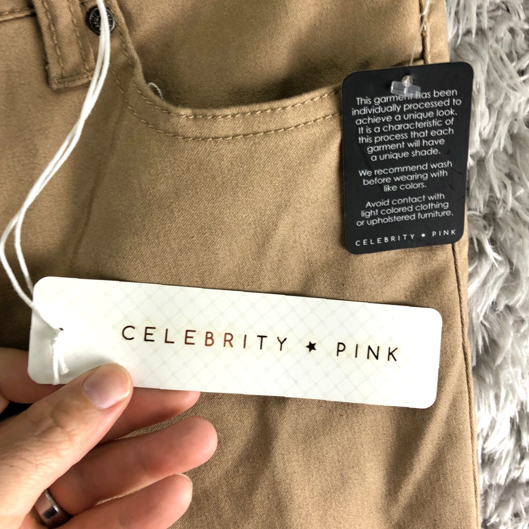 Vintage Celebrity Pink Womens Size 9/29 Short Jayden Skinny Beige Jeans Size 30" / US 8 / IT 44 - 5 Thumbnail