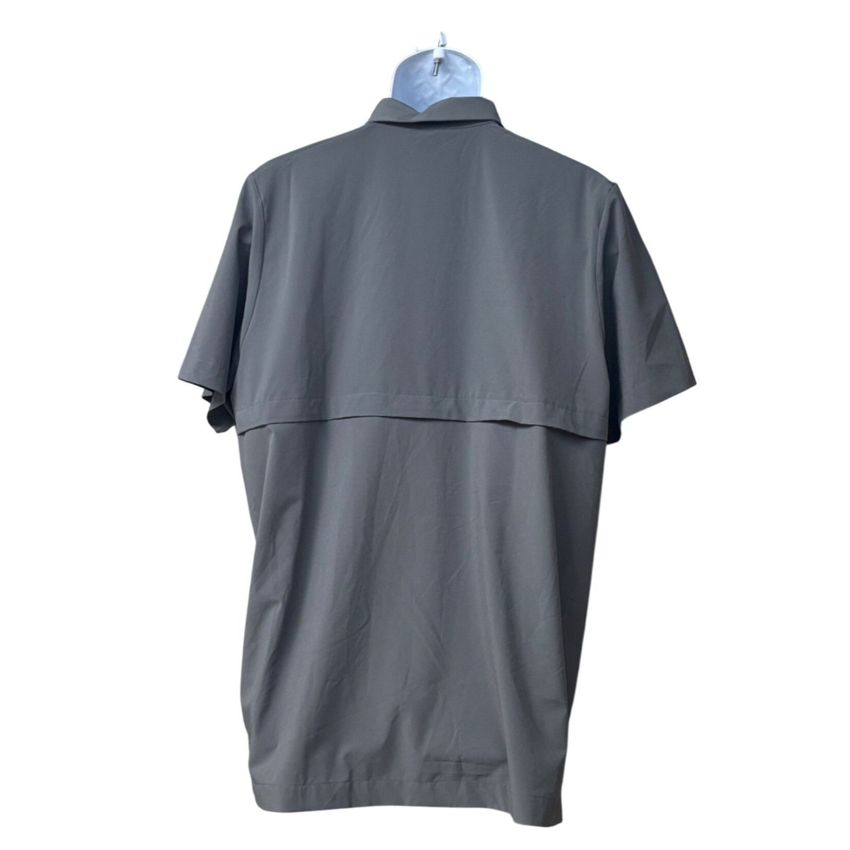 Adidas Adidas Men’s Short-Sleeve Button-Up Polo Shirt, Sz. M, Gray Size M / US 6-8 / IT 42-44 - 2 Thumbnail