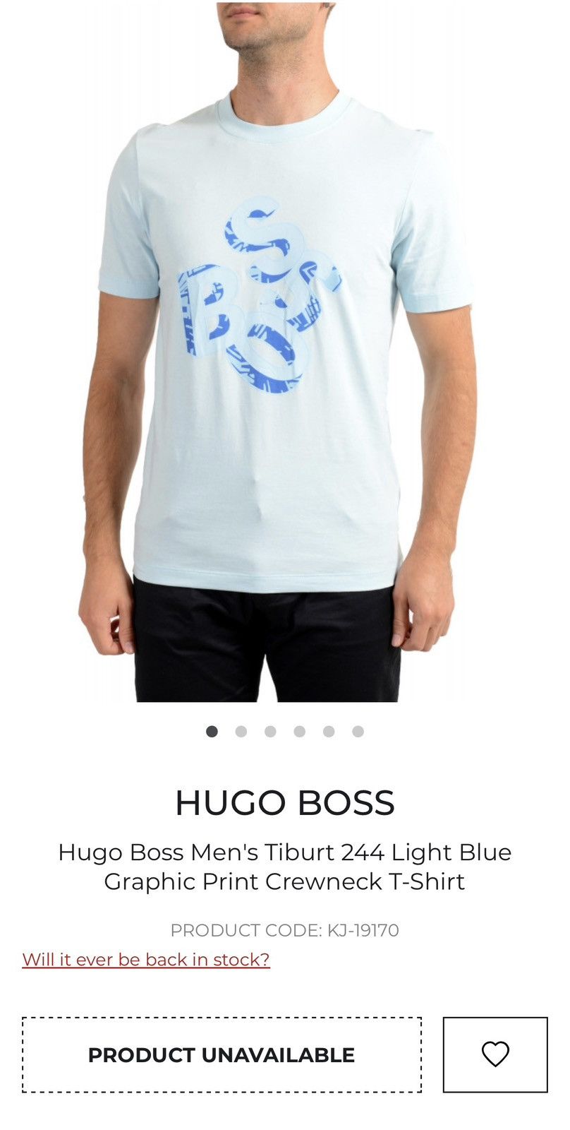 Hugo Boss Hugo Boss Tiburt 244 Light Blue Graphic Men's Large T-Shirt Size US L / EU 52-54 / 3 - 10 Thumbnail