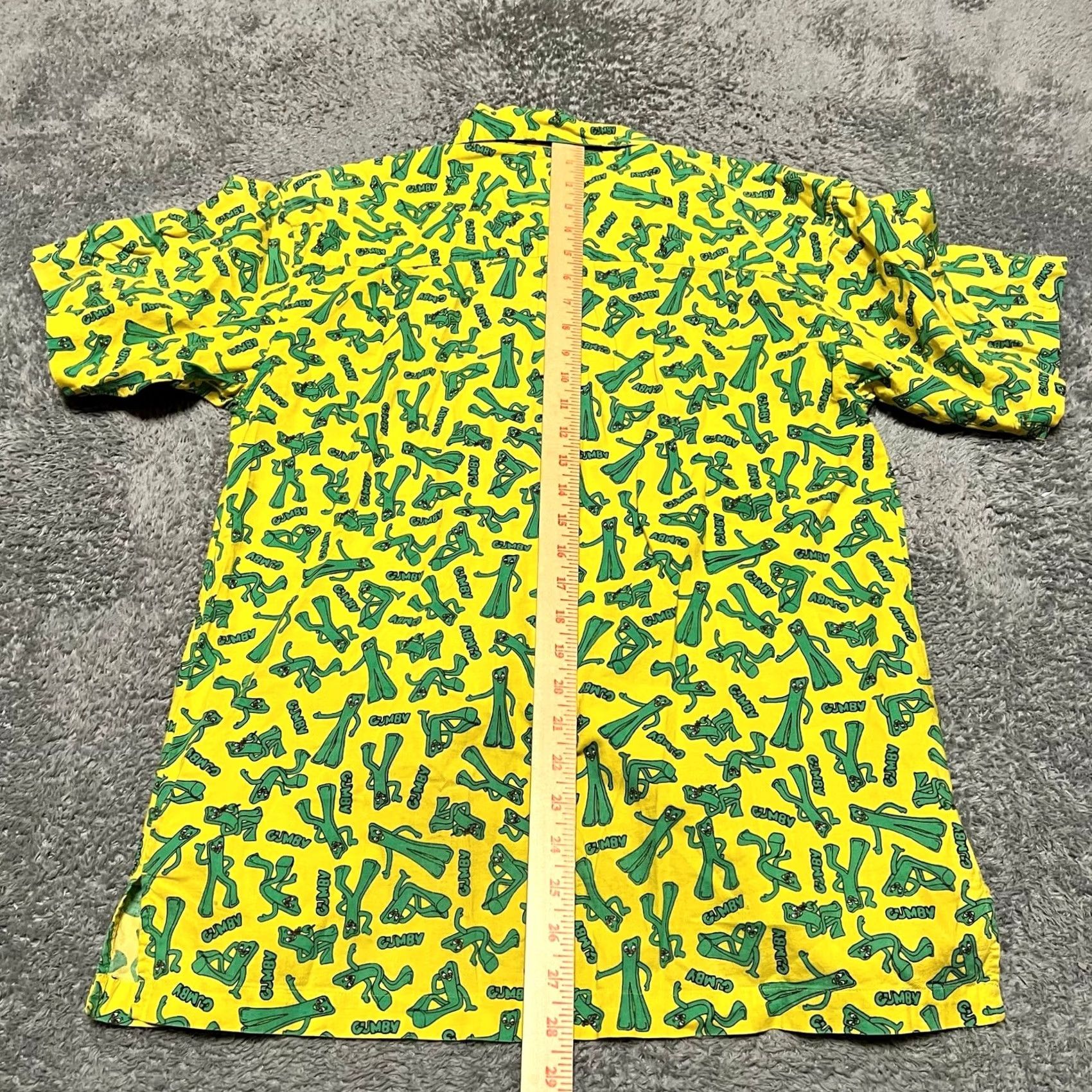 Vintage VINTAGE Gumby Shirt Mens S Yellow Button Down Green flaw Size US S / EU 44-46 / 1 - 7 Thumbnail
