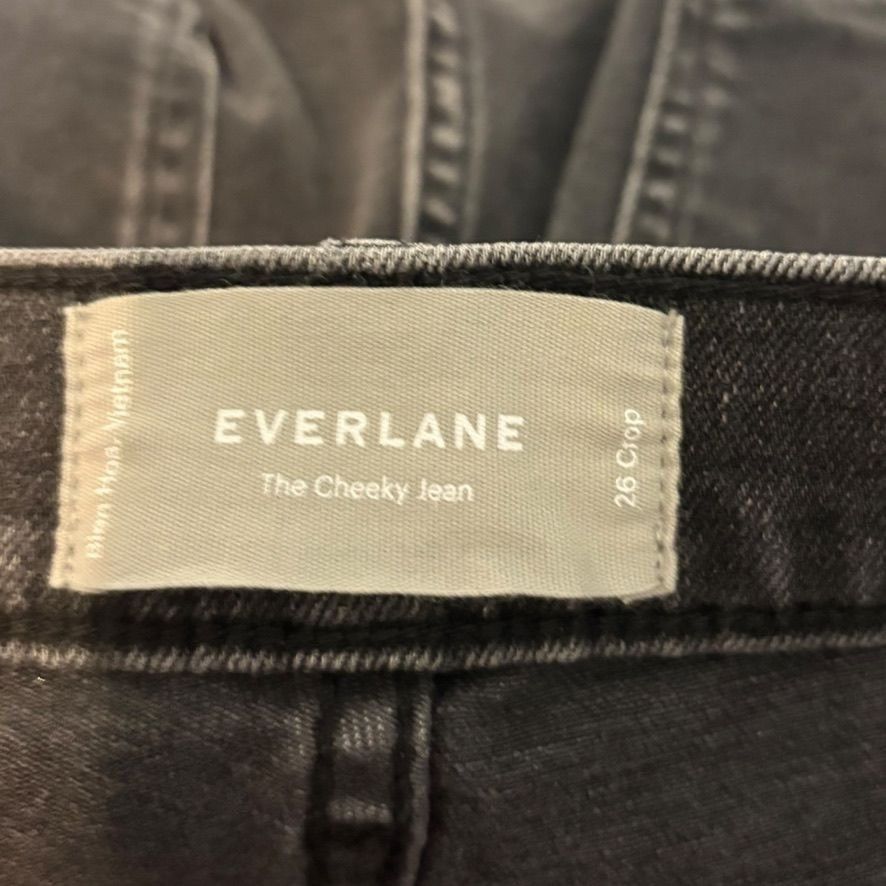 Everlane Everlane Cheeky Jean Crop 26" Gray Washed Black Slim Straigh Size 26" / US 2 / IT 38 - 4 Thumbnail
