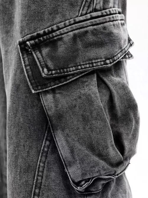 VIBE Retro washed distressed stacked cargo jeans Size US 32 / EU 48 - 4 Thumbnail