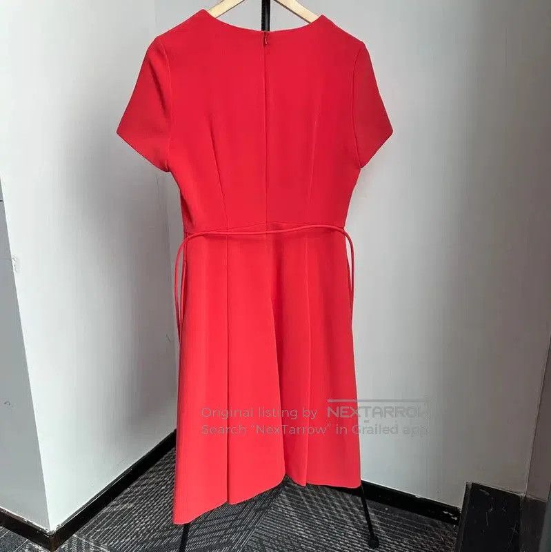 Max Mara MaxMara Red Polyester Women's Dress . Size L / US 10 / IT 46 - 3 Thumbnail