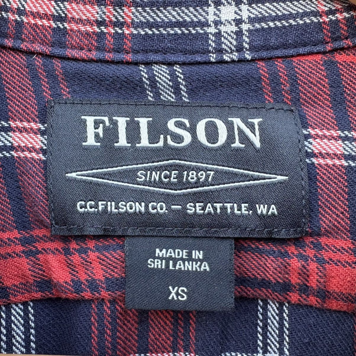 Filson Filson Flannel Shirt Navy Red White Cotton Lightweight Size US XS / EU 42 / 0 - 3 Thumbnail