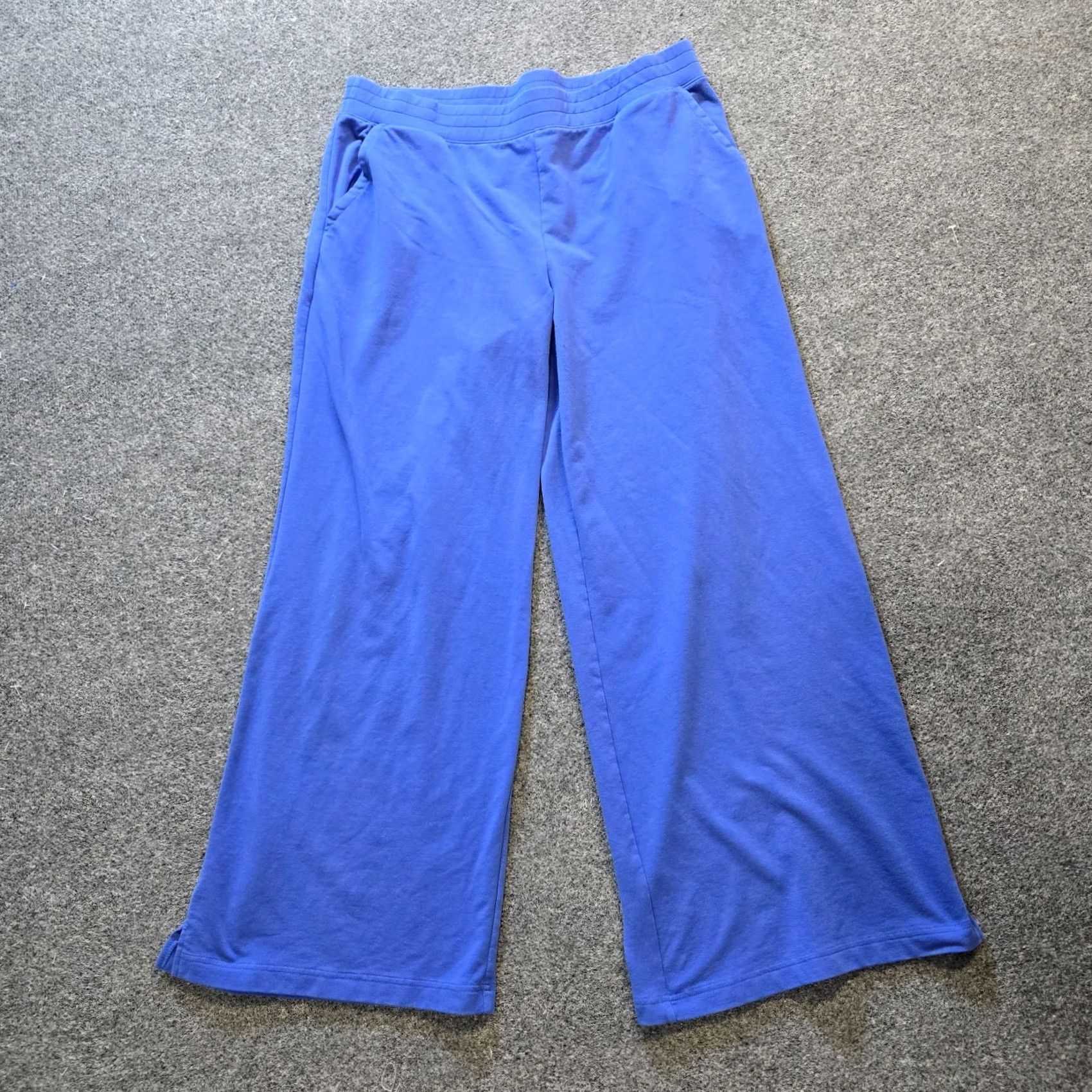 Talbots Talbots Pants Womens XL Blue Purple Wide Leg Pull On Sweatpants Casual Size 40" / US 18 - 2 Thumbnail