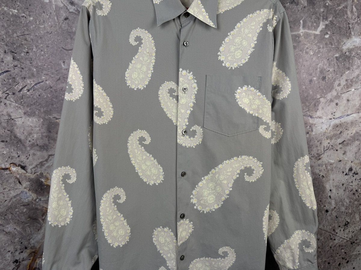 Club Monaco Club Monaco Paisley Button Up Shirt Gray Casual Men’s Size US M / EU 48-50 / 2 - 3 Thumbnail