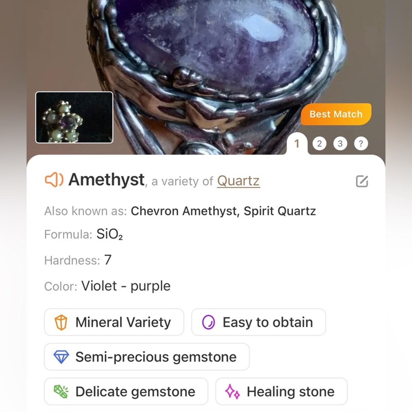 Other Antique teardrop opalite amethyst mini pearl earrings Size ONE SIZE - 9 Thumbnail