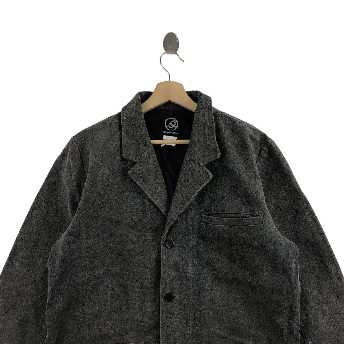Vintage Vtg OCTOPUS ARMY SHIBUYA Japan Gray Chore Jacket Heavy Coat Size US L / EU 52-54 / 3 - 2 Thumbnail