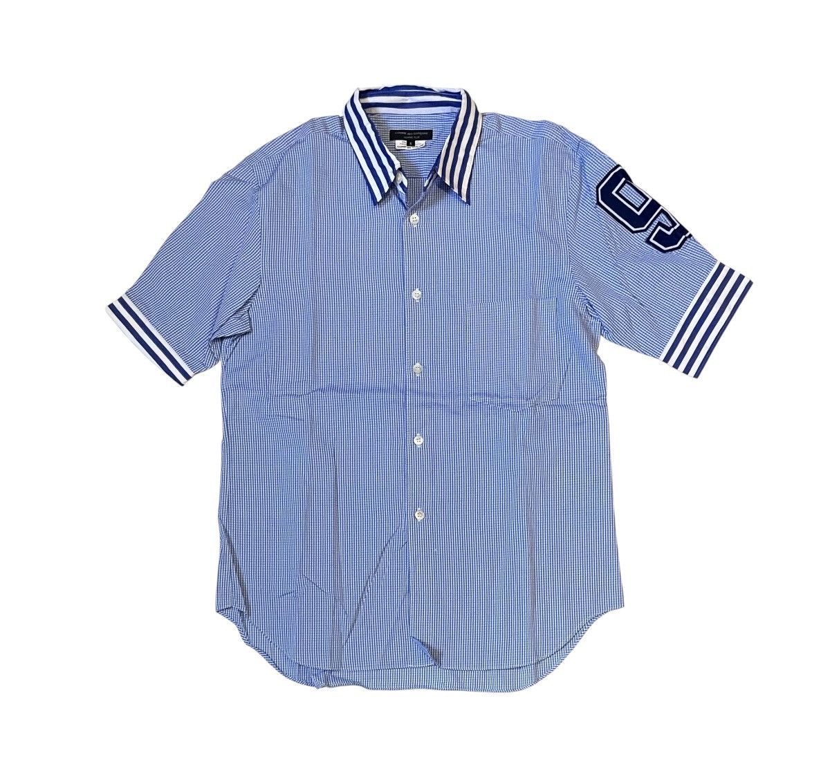 Comme des Garcons TAX FREE 🇺🇸 Cdg homme plus two tone sporty patched shirt Size US S / EU 44-46 / 1 - 1 Thumbnail