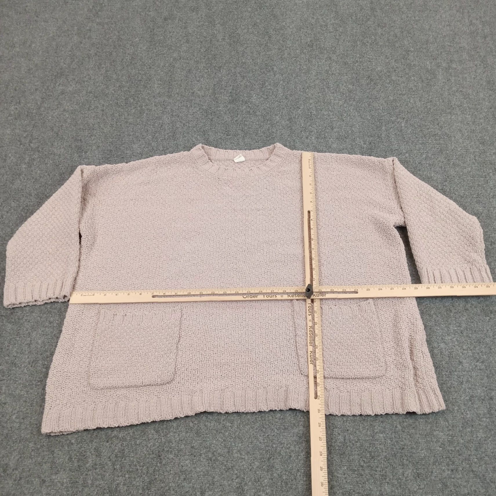 Anthropologie Anthropologie Beige Sweater Womens XS/S Pullover Crew Neck Oversized Loose Knit Size S / US 4 / IT 40 - 2 Thumbnail