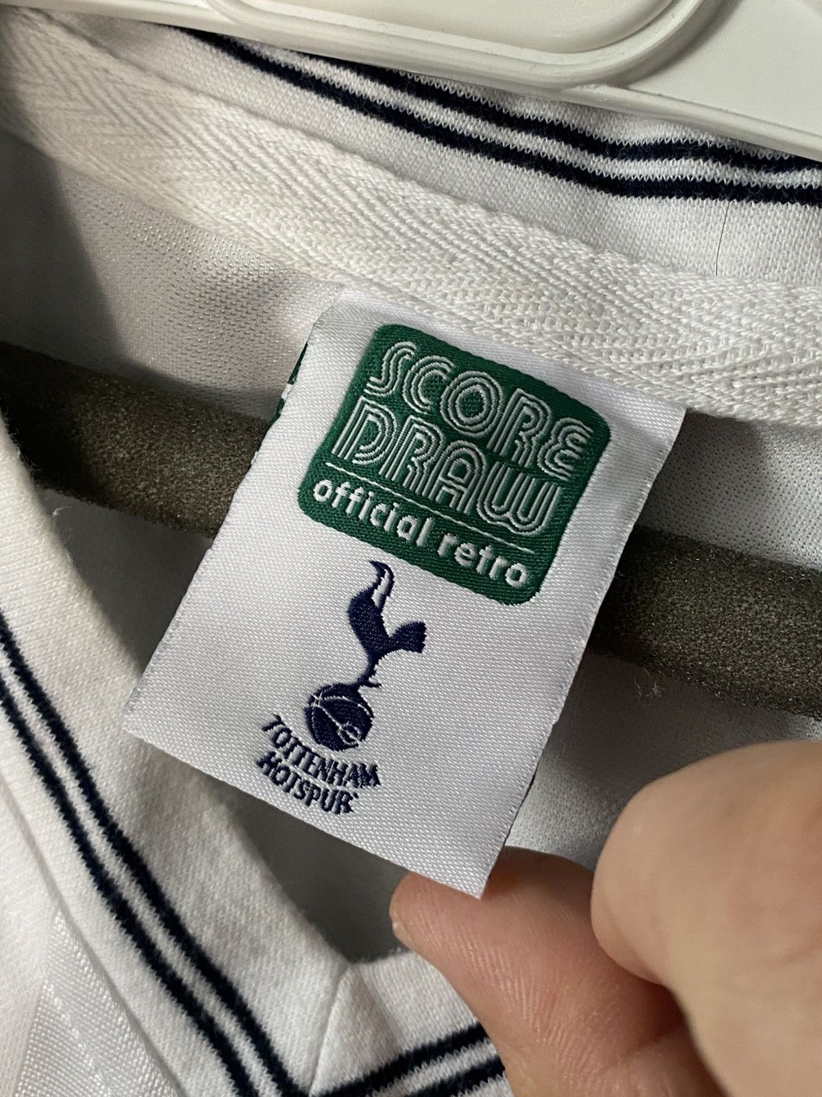 Vintage Vintage Tottenham Hotspur Score Draw Soccer Jersey Holsten Size US L / EU 52-54 / 3 - 2 Thumbnail