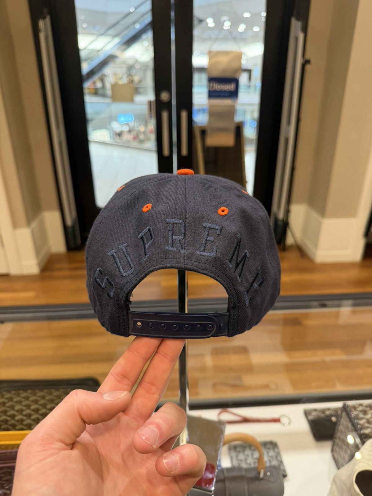 Supreme Supreme Champion 5 Panel Hat - Orange / Navy Size ONE SIZE - 3 Thumbnail