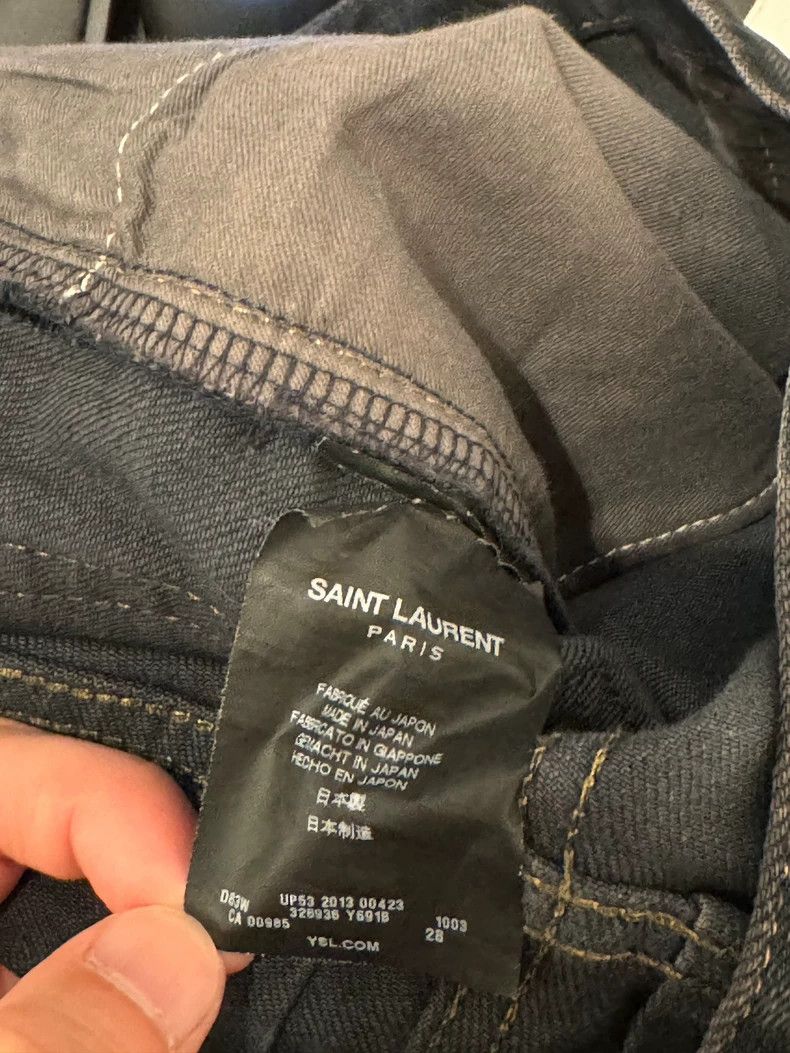 Saint Laurent Paris Saint laurent paris Cut jeans with a paint knife jeans 2506 Size US 28 / EU 44 - 4 Thumbnail