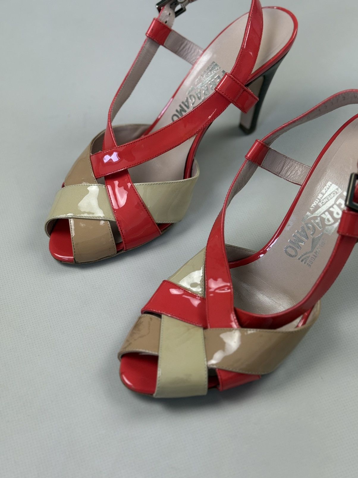 Salvatore Ferragamo Salvatore Ferragamo Ladies Leather Strappy Heels Shoes Size US 7.5 / IT 37.5 - 8 Thumbnail