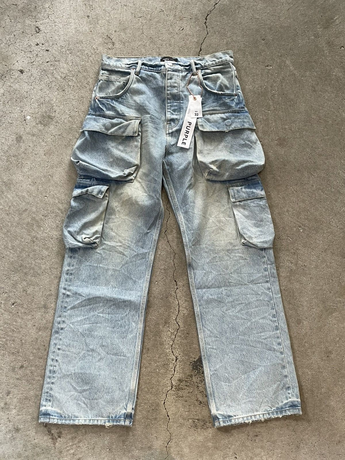Purple Brand Purple Brand Baggy Double Cargo Pants Size US 32 / EU 48 - 1 Thumbnail