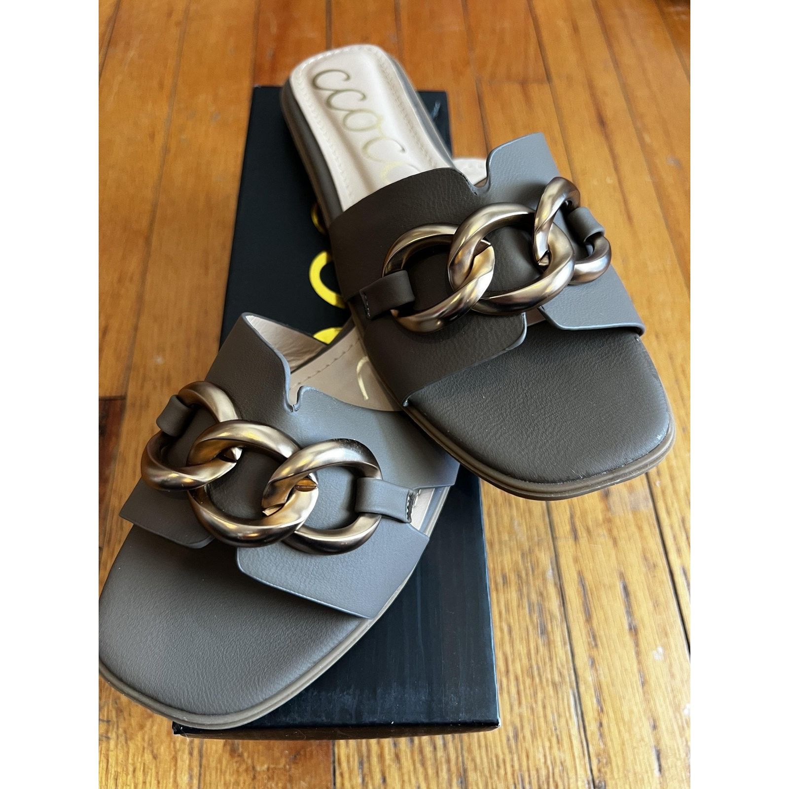Other Ccocci Shoes Sandals Slides Size 6 Brown Mocha Baylor Chain Size US 6 / IT 36 - 1 Thumbnail