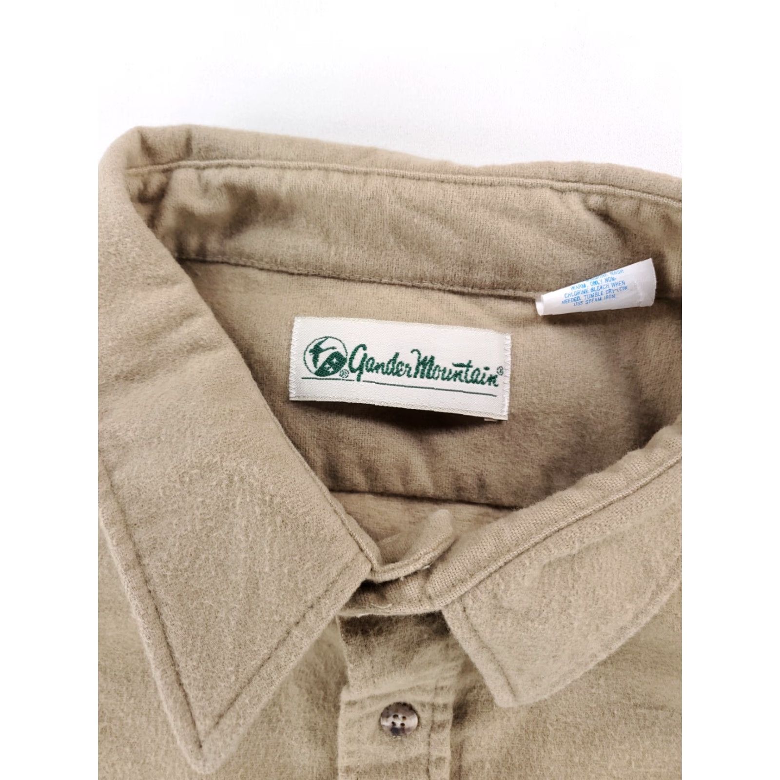 Vintage VINTAGE Gander Mountain Shirt Button-Down Beige 4XL Mens Made USA Chamois Long Sleeve Size US XXL / EU 58 / 5 - 3 Thumbnail