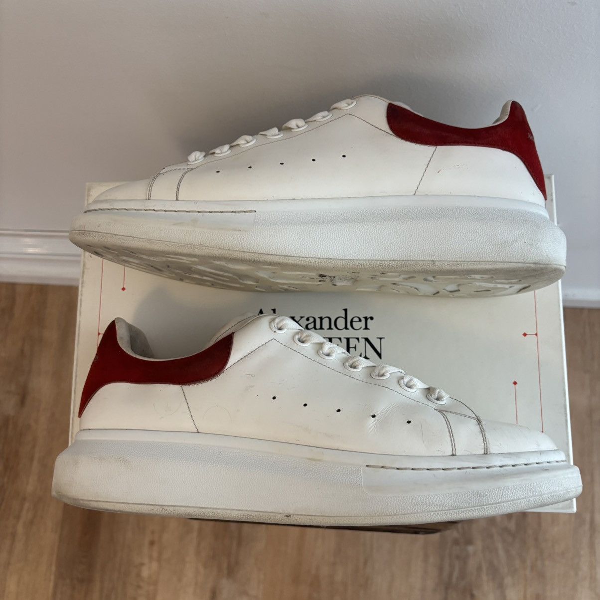 Alexander McQueen Alexander Mcqueen white red sneakers size 46 Size US 13 / EU 46 - 2 Thumbnail