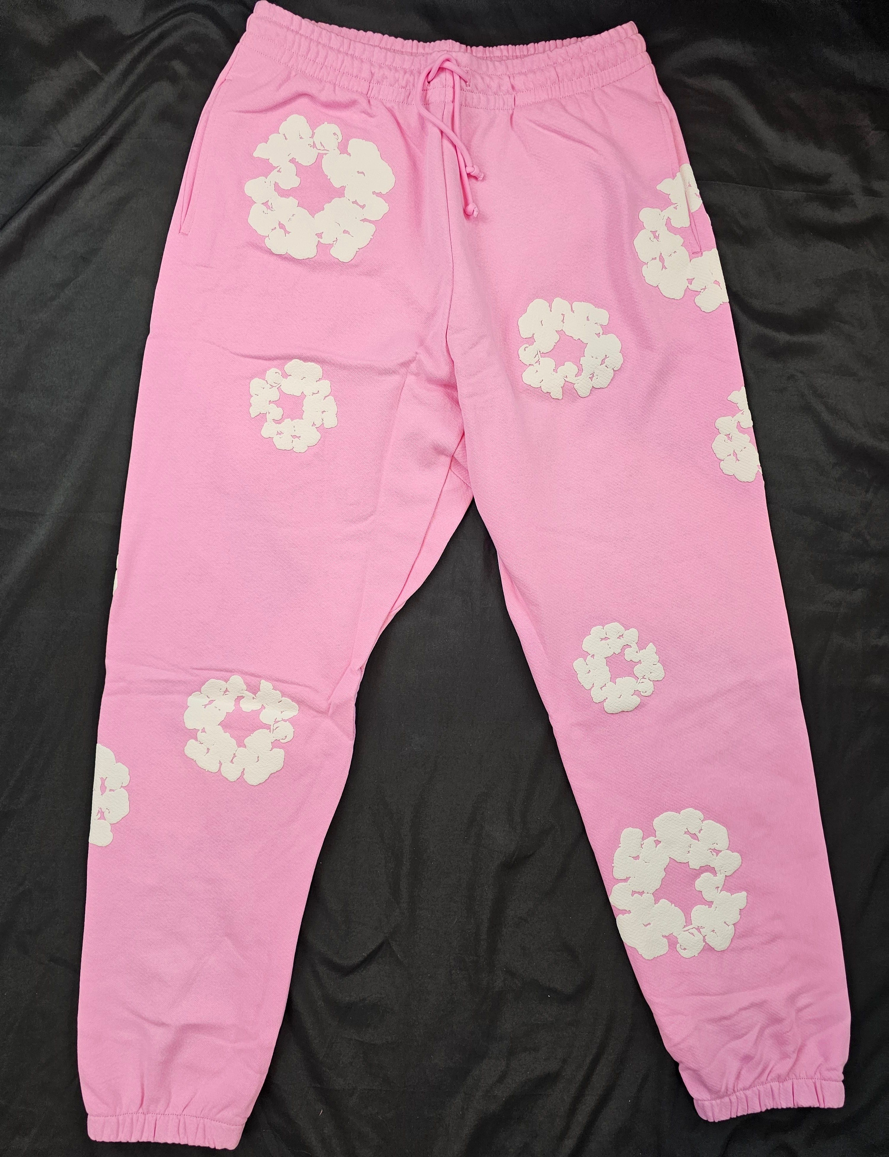 Pre-owned Denim Tears Cotton Wreath Pink Sweatpants Men's (size 32)