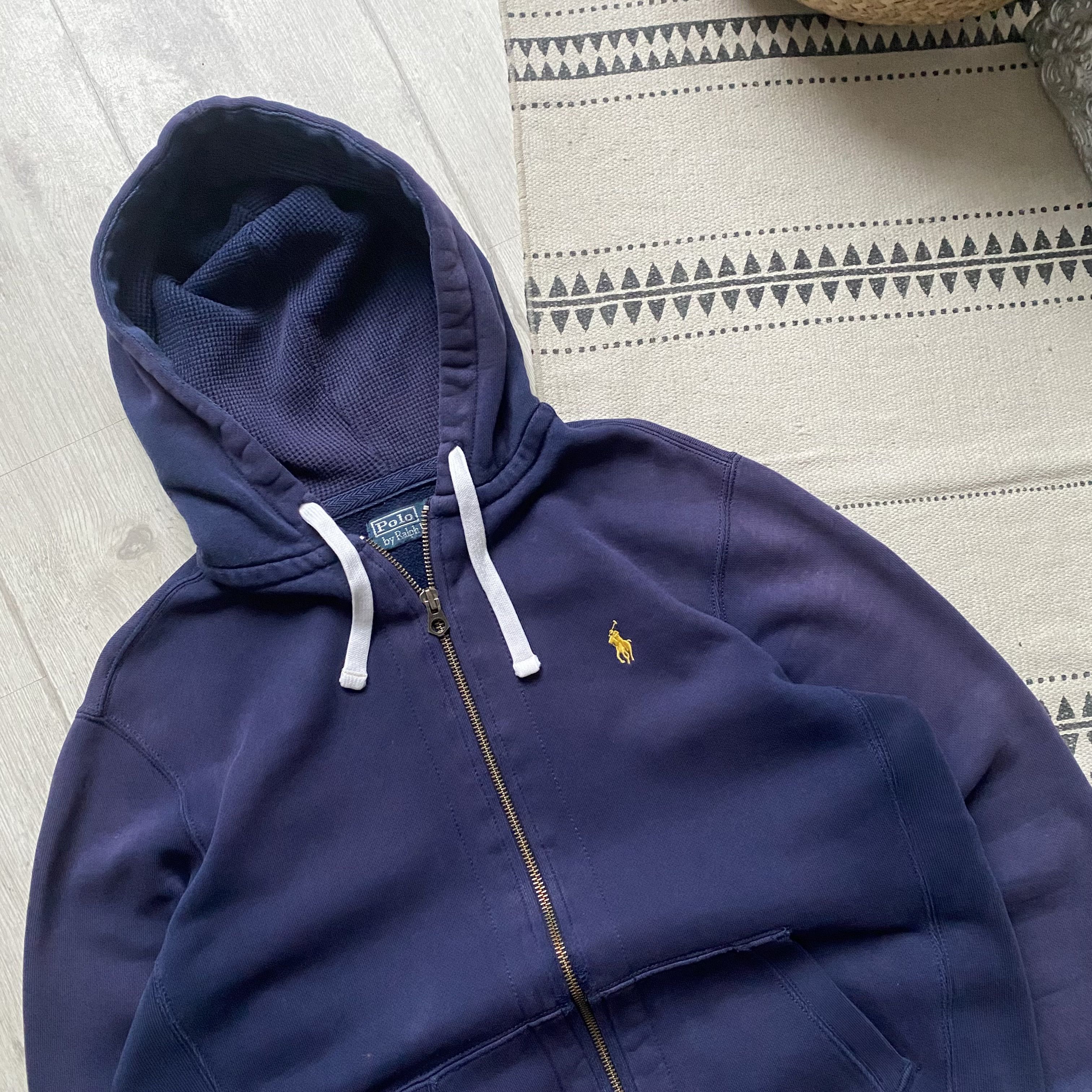 Polo Ralph Lauren 🐎 Thrashed Vintage 90s Polo Ralph Lauren zip Hoodie Y2K Size US M / EU 48-50 / 2 - 2 Thumbnail