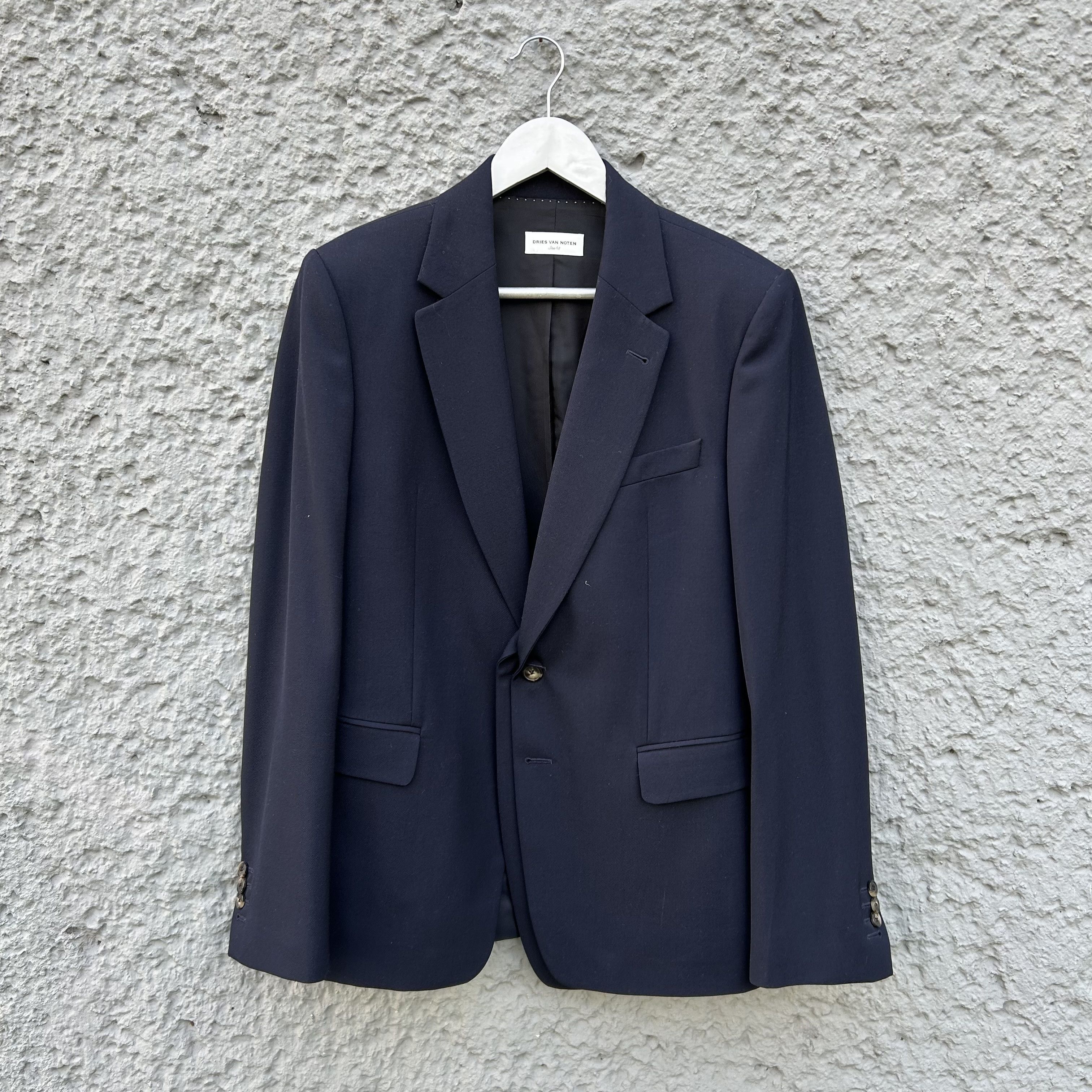 Dries Van Noten Dries van Noten Blue Double-Layered Blazer Jacket Size 48R - 1 Thumbnail