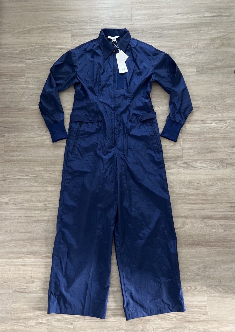 New Y-3 Tech Nylon Jumpsuit in navy Adidas Size M
