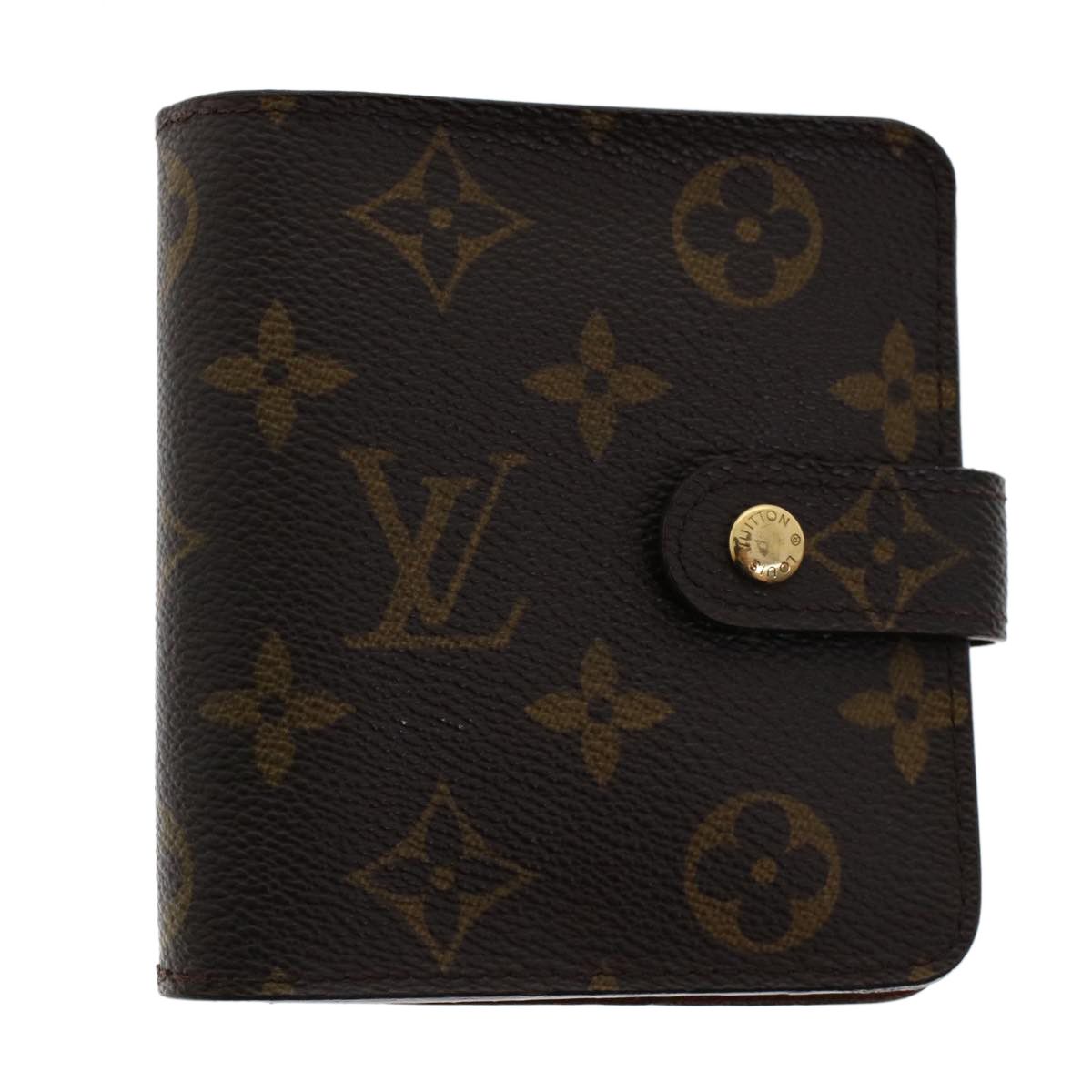 Auth LOUIS VUITTON Monogram M61667 Compact Zip Bifold Wallet Purse