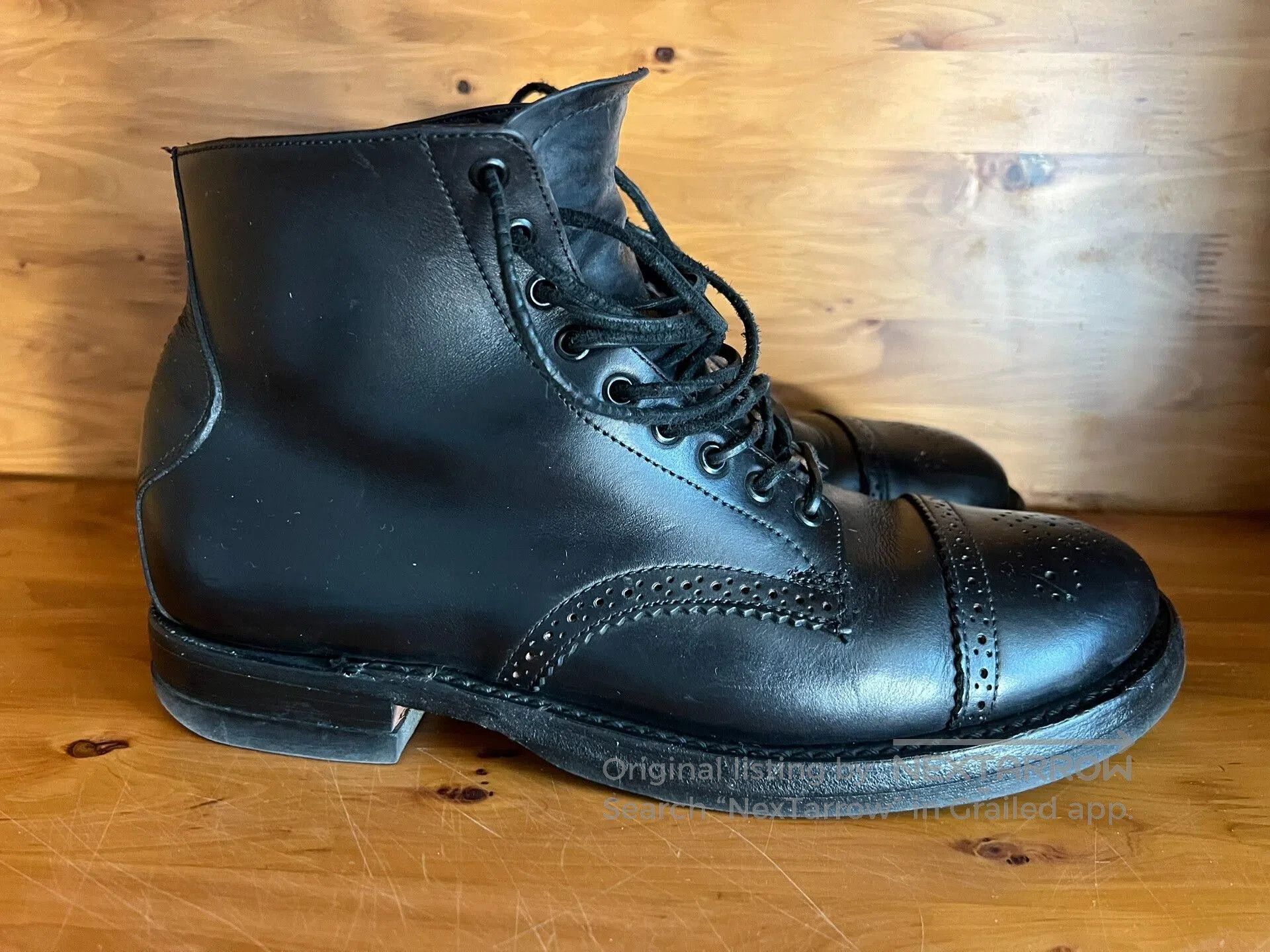 Yuketen Yuketen Black Leather Tea Core Soldier Boots. Size US 8.5 / EU 41-42 - 4 Thumbnail