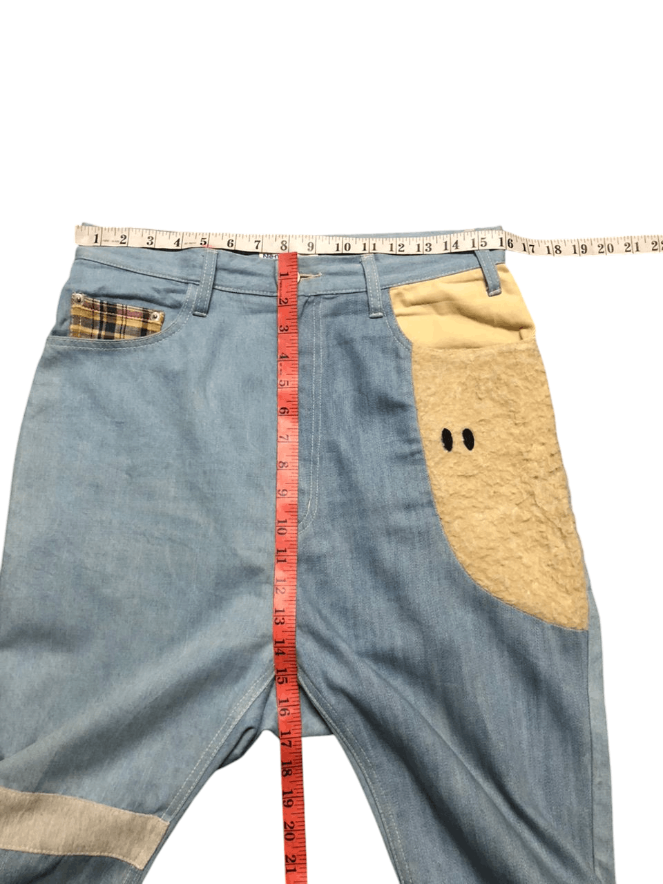 Ne-Net Ne-Net by Issey Miyake Patchwork Dnim Pants Size 32" / US 10 / IT 46 - 16 Thumbnail