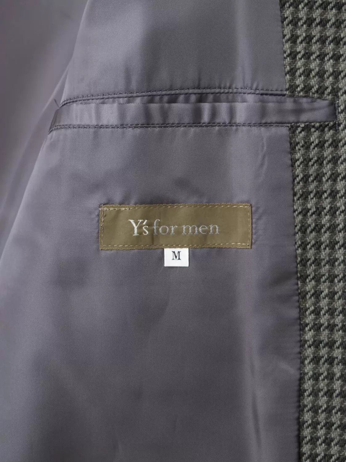 Yohji Yamamoto Yohji Yamamoto Vtg Houndstooth Deep Olive Overcoat Size US M / EU 48-50 / 2 - 8 Thumbnail