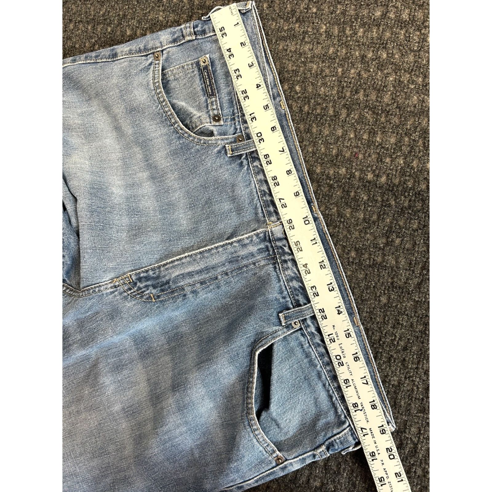Calvin Klein VINTAGE Calvin Klein Jeans Relaxed Straight Denim 38 Blue Baggy Distressed 5-Pocket Design Mens Jeans 90s Hip Hop American Classic y2k Light Wash Blue Size US 38 / EU 54 - 7 Thumbnail