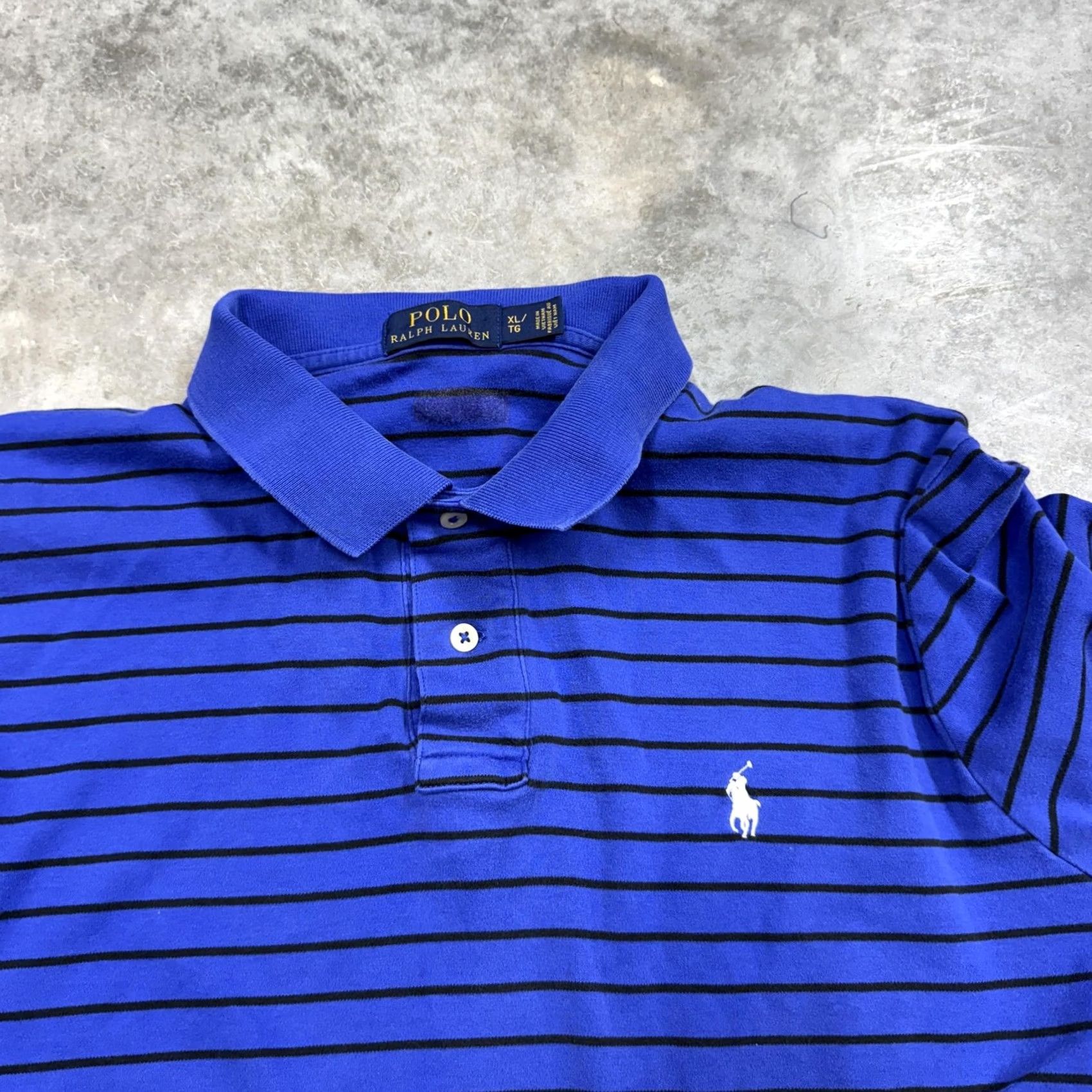 Polo Ralph Lauren Polo Ralph Lauren Polo Shirt Mens XL Blue Black Stripe Long Sleeve Casual Size US XL / EU 56 / 4 - 3 Thumbnail