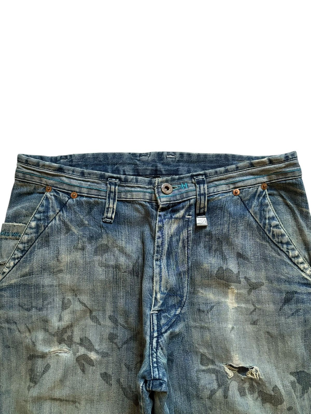 Japanese Brand Vintage Japanese Brand Mud Wash Distressed Baggy Jeans Size US 31 - 4 Thumbnail