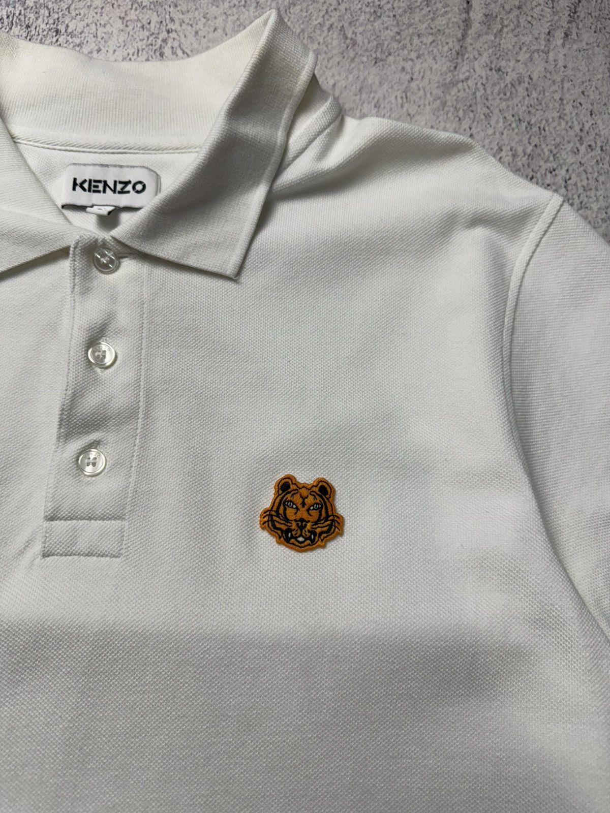 Kenzo Kenzo White Polo Shirt Size L Size US L / EU 52-54 / 3 - 4 Thumbnail