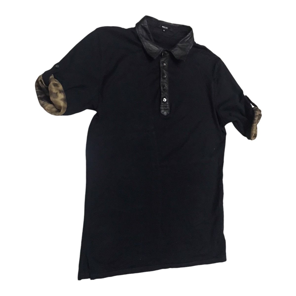 If Six Was Nine × Le Grande Bleu (L.G.B.) × Shellac Shellac Collar Cowhide Half Polo Shirt Size US S / EU 44-46 / 1 - 2 Thumbnail