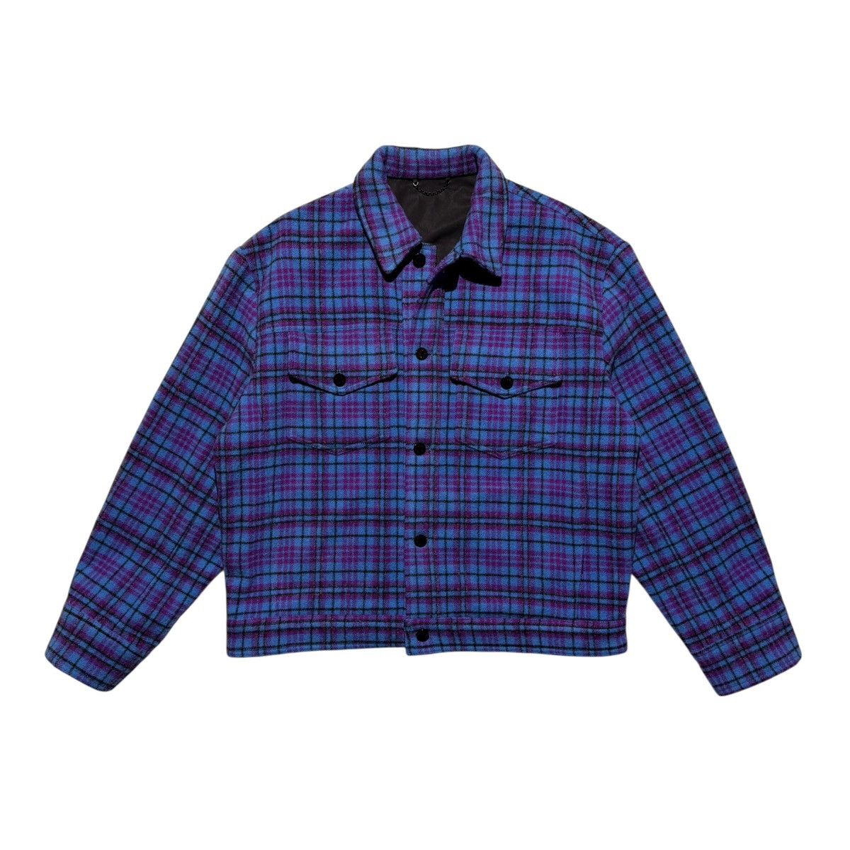 Louis Vuitton Virgil abloh Plaid cropped trucker flannel Size US L / EU 52-54 / 3 - 2 Thumbnail