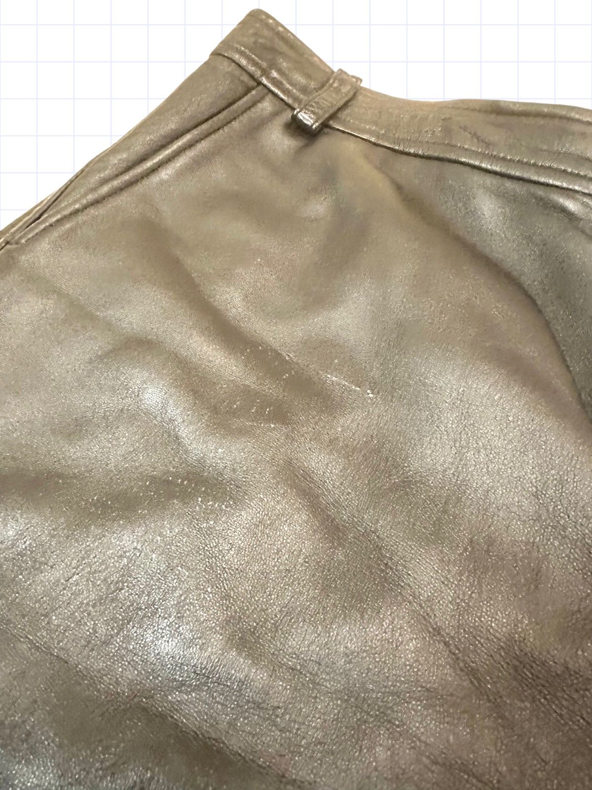 Vintage Genuine Black Leather Pants Jeans 34 33 32 Size US 34 / EU 50 - 6 Thumbnail