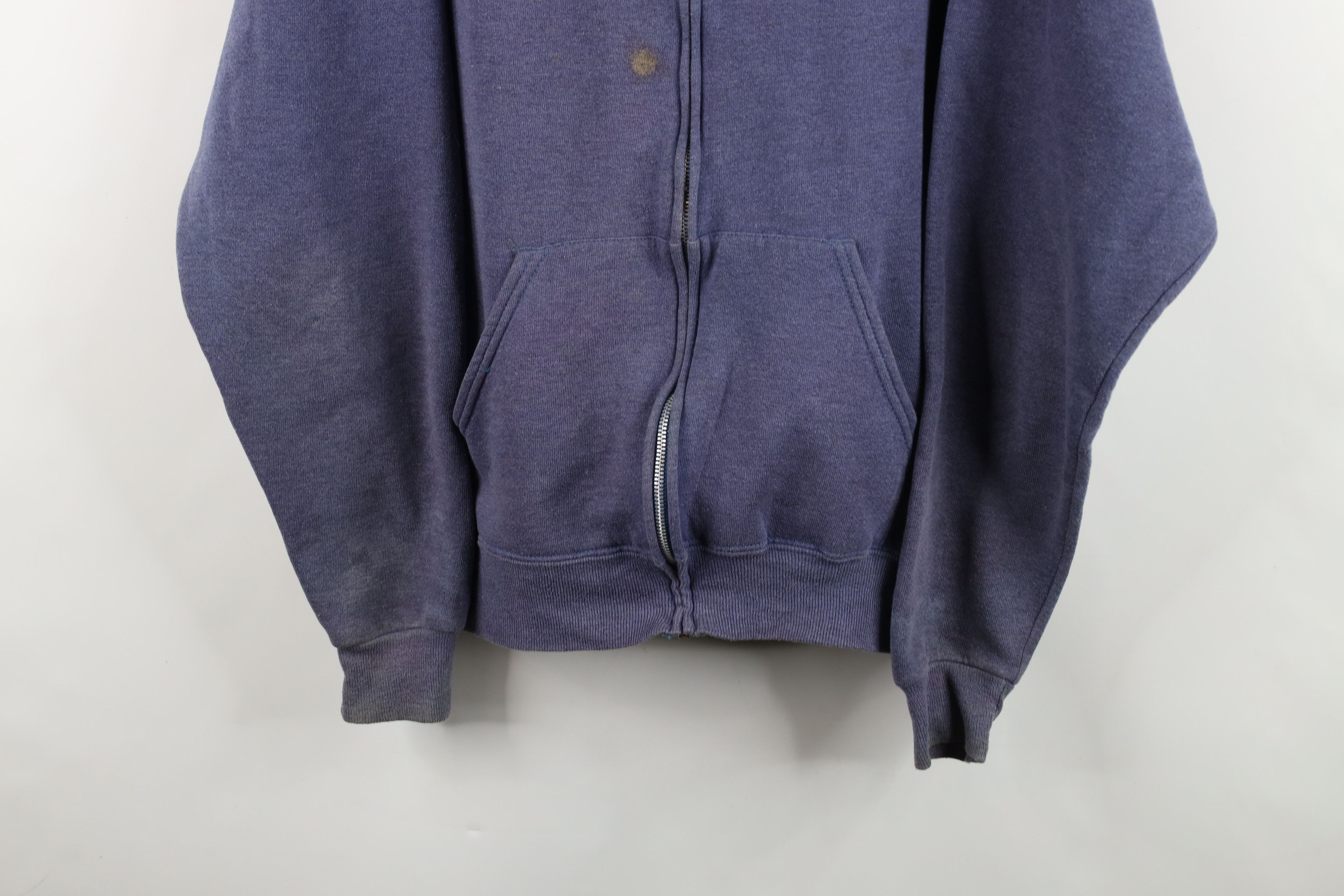 Vintage Vintage 90s Streetwear Heavyweight Blank Full Zip Hoodie USA Size US XXL / EU 58 / 5 - 3 Thumbnail