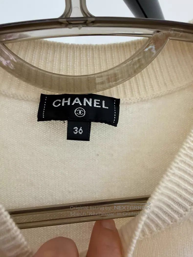 Chanel Chanel Swimming ring on the chest letter logo cashmere sho Size XS / US 0-2 / IT 36-38 - 5 Thumbnail