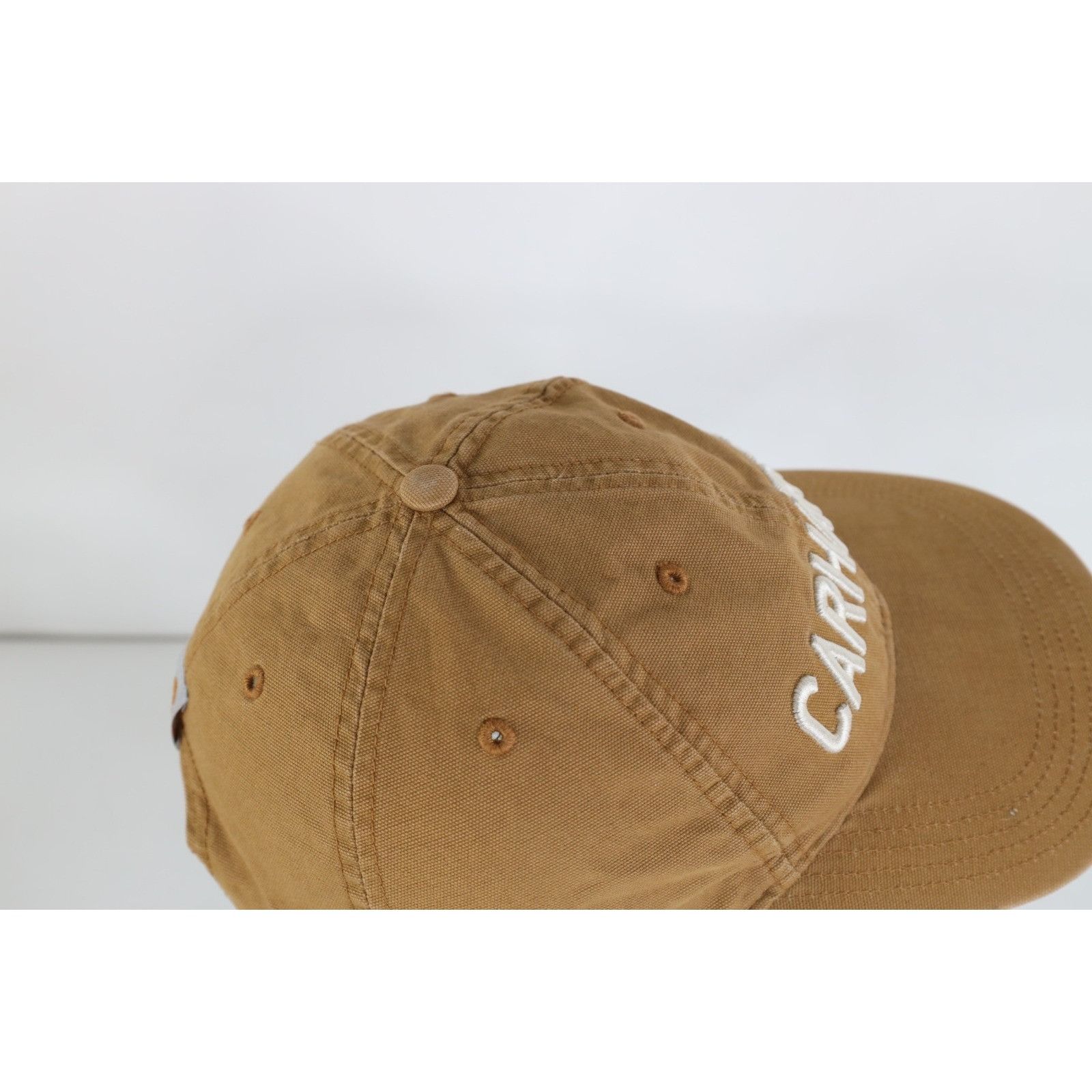Carhartt Vintage Y2K Carhartt Spell Out Canvas Hat Cap Duck Brown Size ONE SIZE - 6 Thumbnail