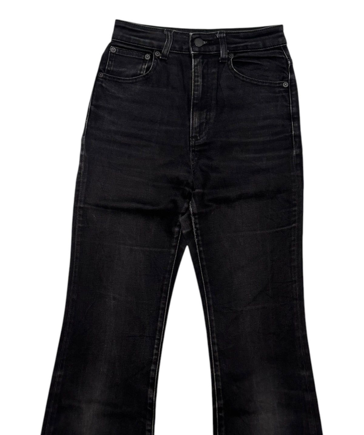 GU 🔥Vintage GU Black Flared Bootcut Denim Jeans Size 25" / US 0 / IT 36 - 3 Thumbnail