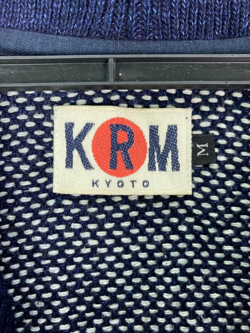 Japanese Brand 90s KRM kyoto japan indigo blue cardigan jacket Size US M / EU 48-50 / 2 - 6 Thumbnail